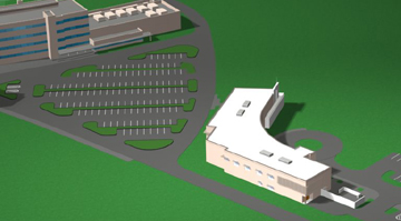 The Joint Institute for Neutron Sciences will sit adjacent to the Spallation Neutron Source's administration building on Chestnut Ridge.