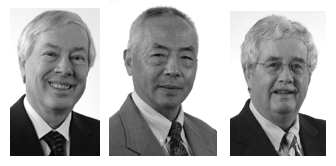 (From left) Stephen Smith, John Hsu and Arthur Moorhead