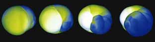 This visualization shows the progression of spiral formation in a supernova, which eventually results in a pulsar's spin. The darkest portion of the accretion shock denotes the front edge of the wave as it rotates around the supernova's center. Three-dimensional computer models are the only models that show this effect. This 3D model of pulsar formation was performed at DOE's Leadership Computing Facility at Oak Ridge National Laboratory.