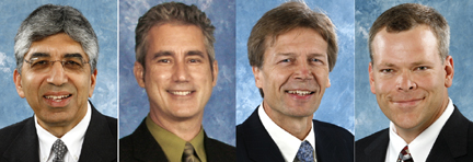 Directors Award winners at ORNL's 2007 Awards Night were (from left) Vinod Sikka, Poplar Genome team leader Gerald Tuskan, Jeff Christian and Ron Crone.