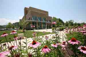 Sustainable practices like native landscaping are incorporated into new facilities on ORNL's west campus.