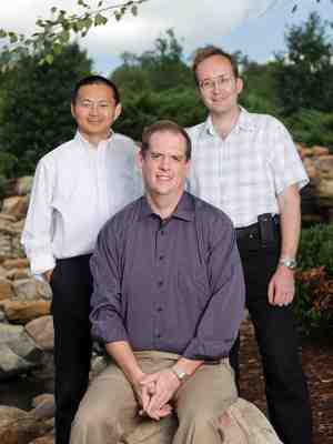 (From left) De-en Jiang, Jeremy Busby and Sergei Kalinin are among 13 Department of Energy researchers to receive the Presidential Early Career Award for Scientists and Engineers.