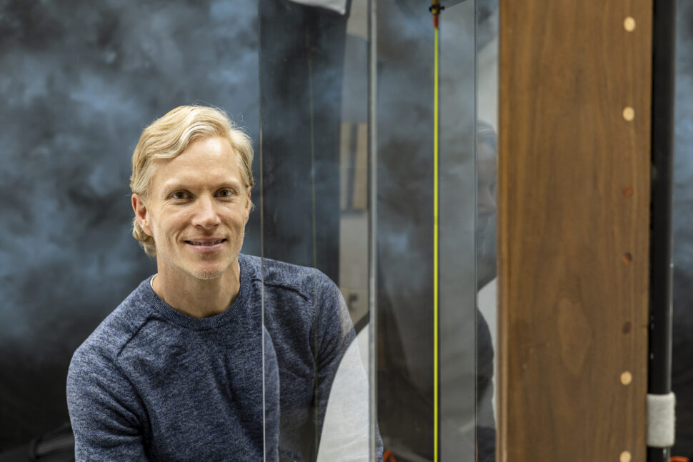 Man standing in a science lab