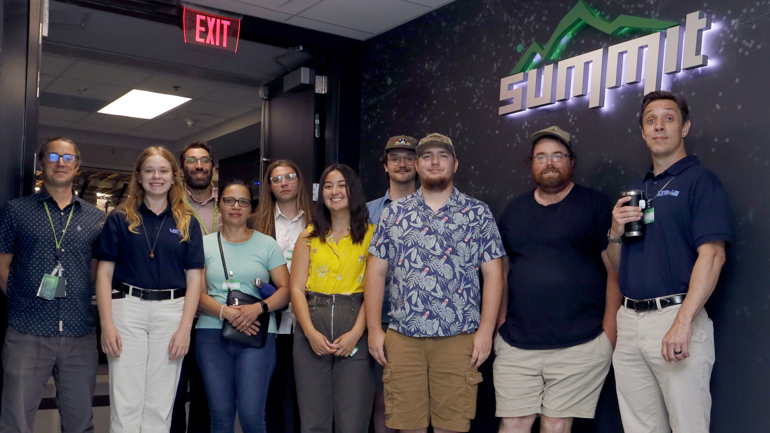 Hunter Seubert touring the Summit Supercomputer