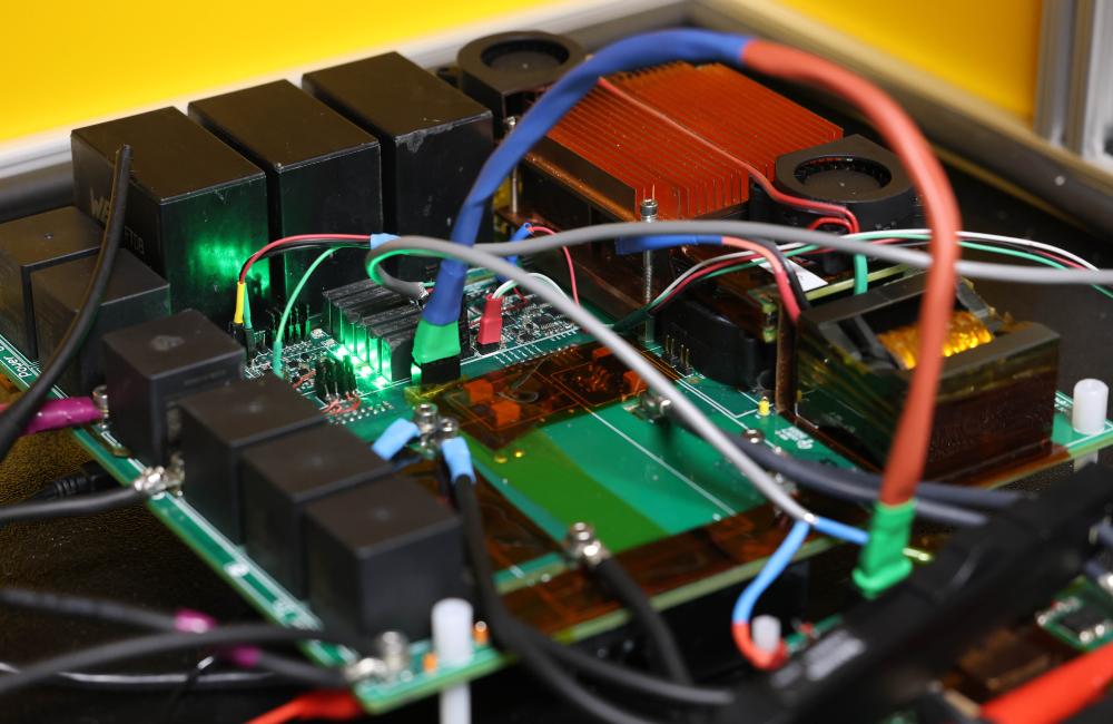 a circuit board with a network connection