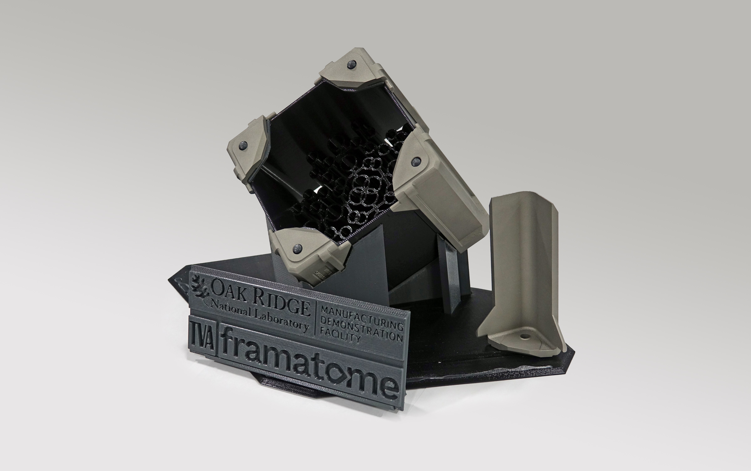 Peregrine was used to help qualify 3D-printed brackets for use inside a nuclear reactor. Credit: ORNL, U.S. Dept. of Energy