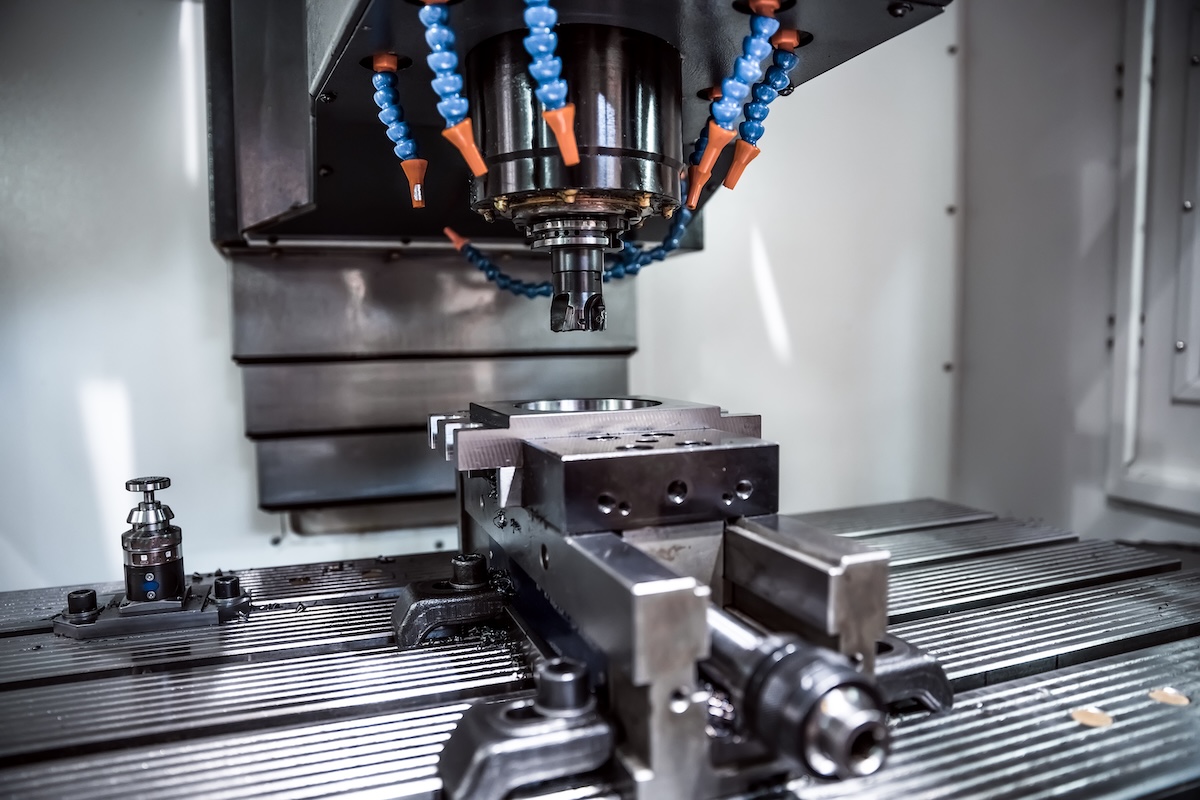 Metalworking CNC milling machine. Image from Envato