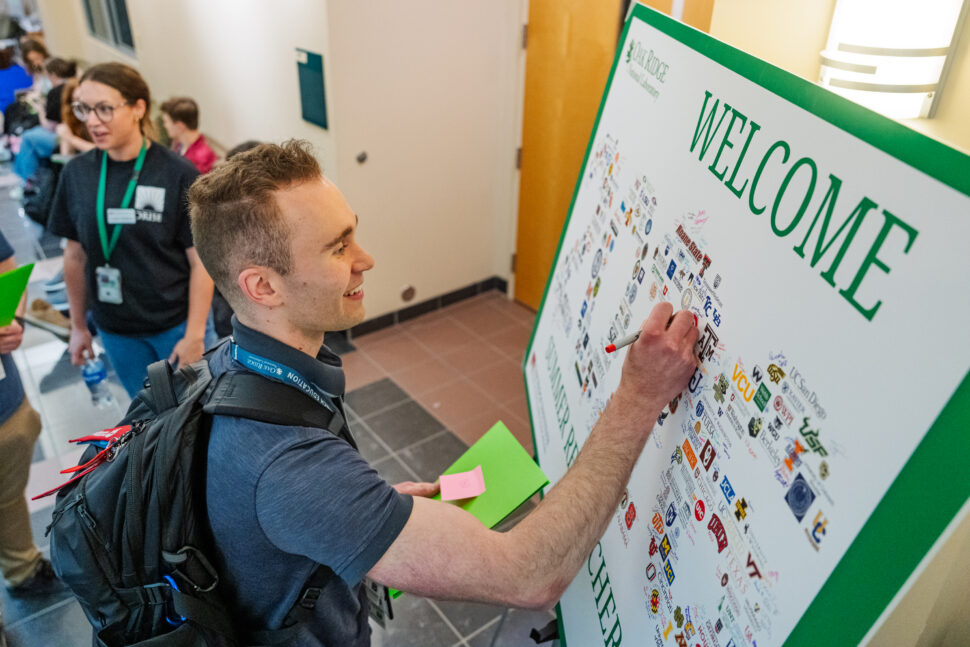 Students participating in an ORISE program complete orientation and check-in activities at Oak Ridge National Laboratory.